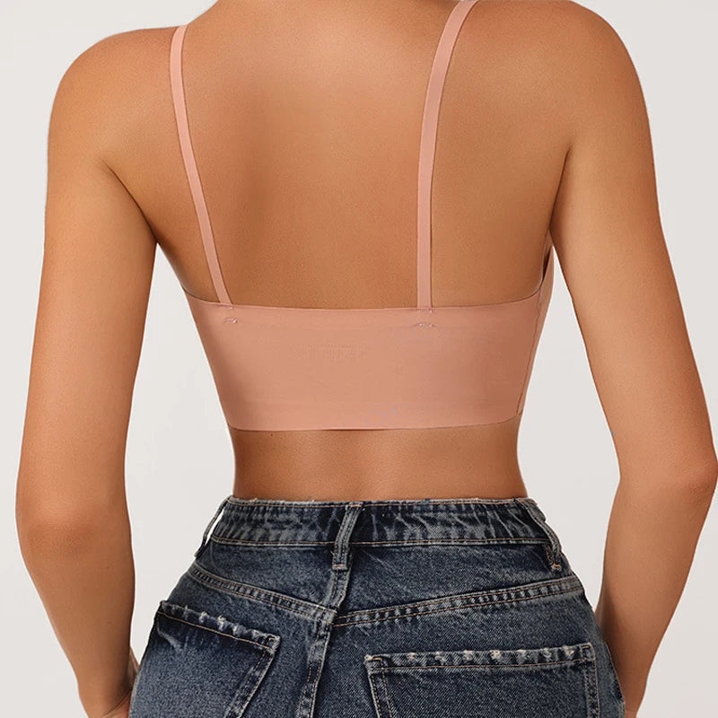 Sujetadores sin costuras CINOON para mujer. Sujetador tipo bralette con relleno extraíble, de una pieza, sin aros, para una comodidad íntima.