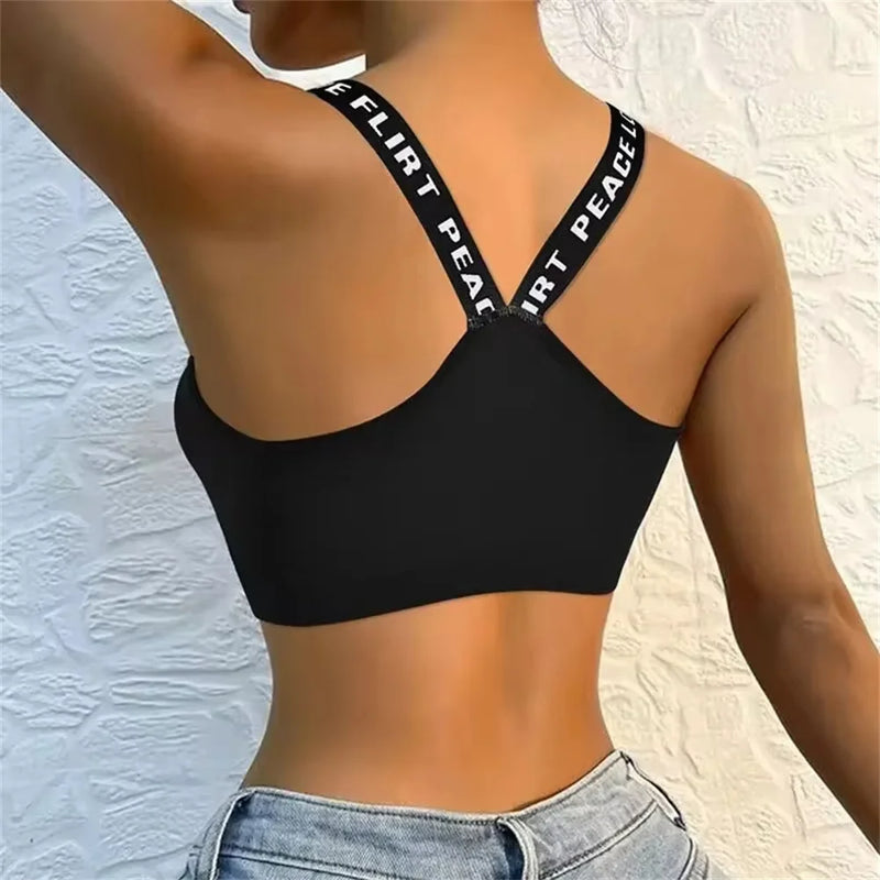 Ropa interior para mujer sin aros integrada con almohadilla para el pecho, correa para el pecho para mujer, envoltura para el pecho, fitness, yoga. todas las ocasiones