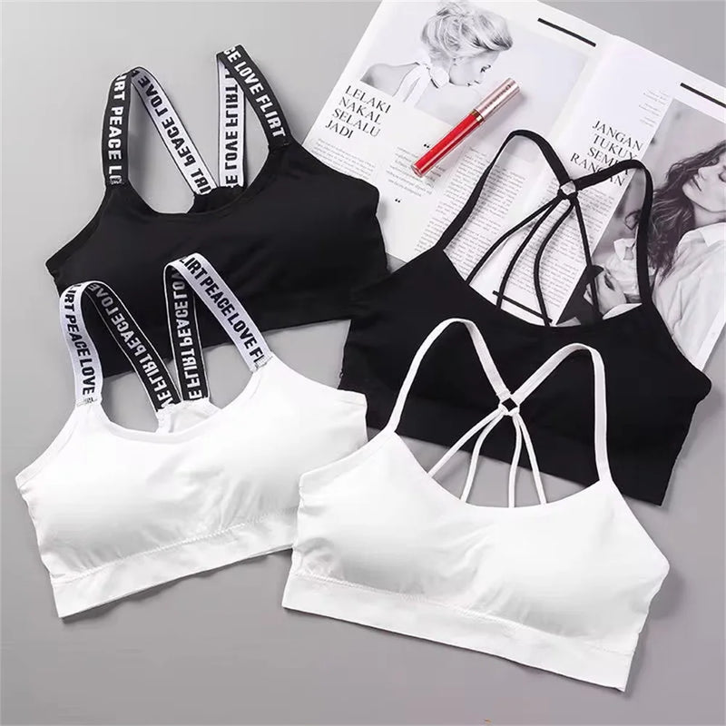 Ropa interior para mujer sin aros integrada con almohadilla para el pecho, correa para el pecho para mujer, envoltura para el pecho, fitness, yoga. todas las ocasiones