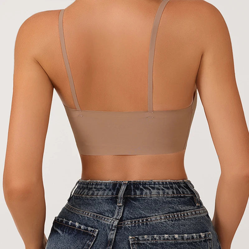 Sujetadores sin costuras CINOON para mujer. Sujetador tipo bralette con relleno extraíble, de una pieza, sin aros, para una comodidad íntima.