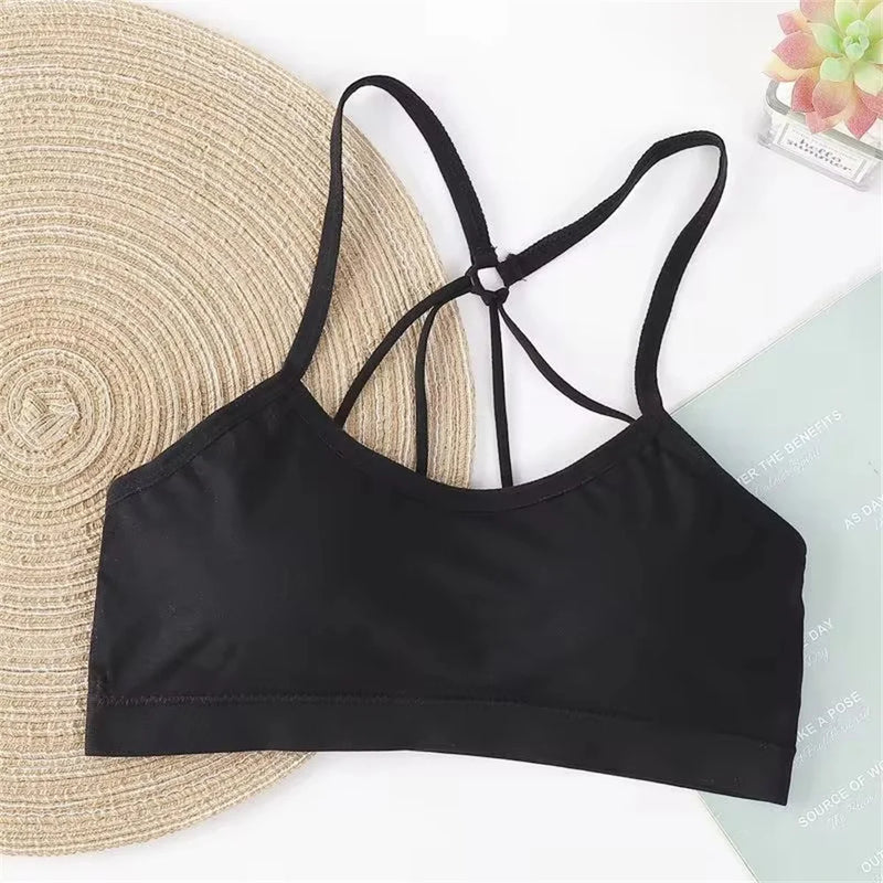 Ropa interior para mujer sin aros integrada con almohadilla para el pecho, correa para el pecho para mujer, envoltura para el pecho, fitness, yoga. todas las ocasiones